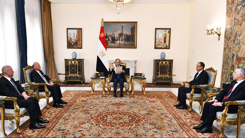 الرئيس عبد الفتاح السيسي يستقبل نائب رئيس الوزراء ووزير خارجية العراق