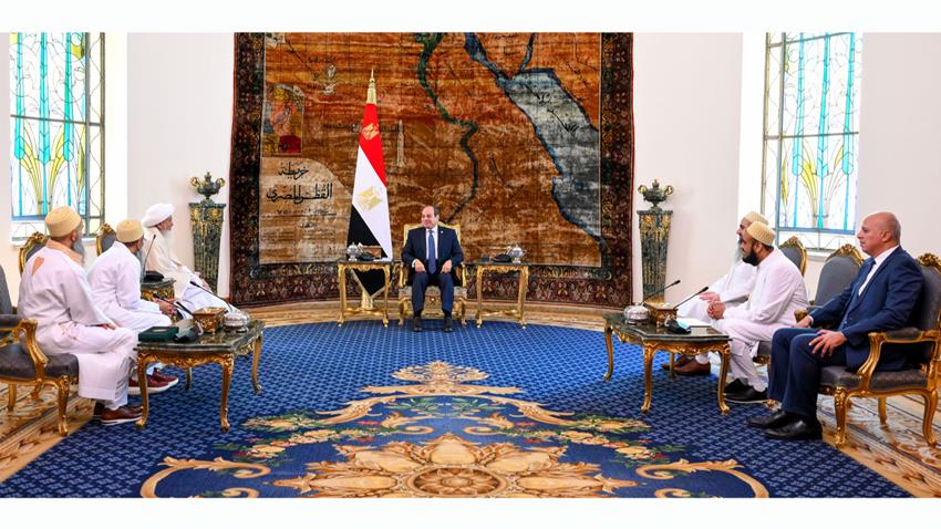 الرئيس عبد الفتاح السيسي يستقبل سلطان طائفة البهرة بالهند