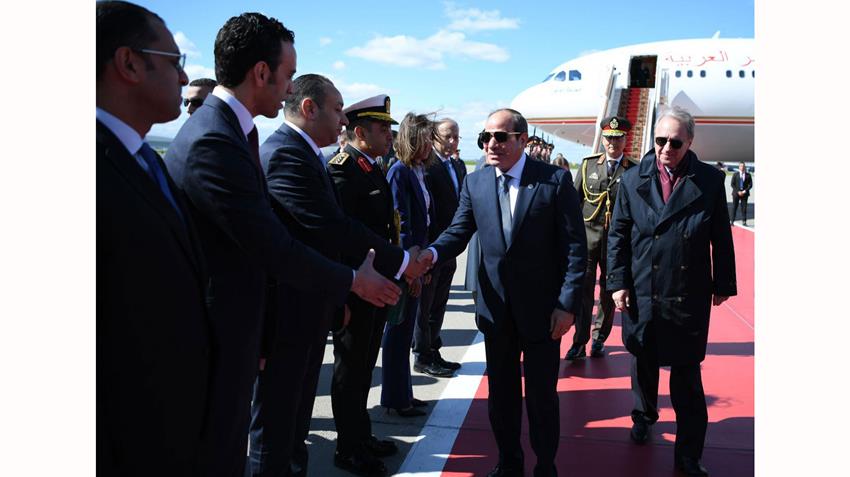 President El-Sisi Arrives in Moscow to Attend Victory Day Celebrations