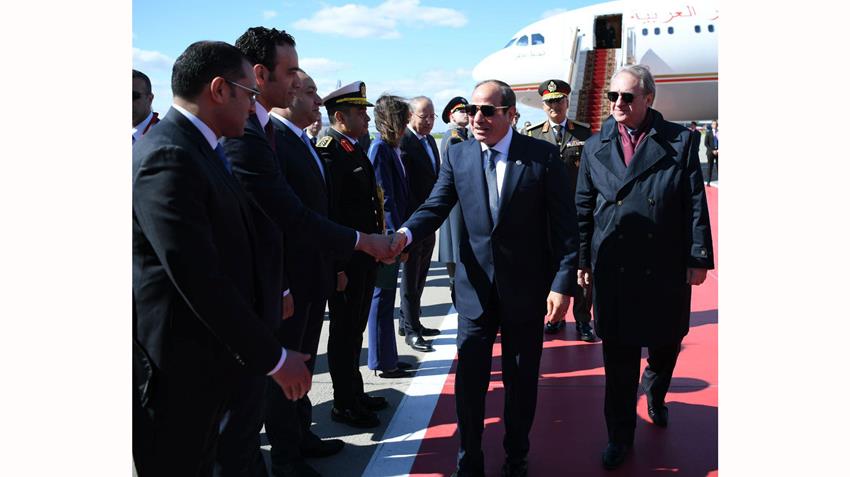 President El-Sisi Arrives in Moscow to Attend Victory Day Celebrations