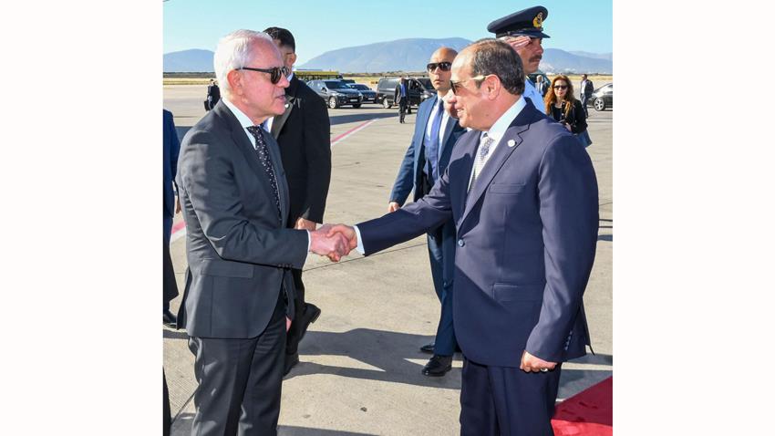 President El-Sisi Departs Greece for Victory Day Celebrations in Moscow