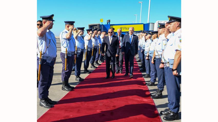 President El-Sisi Departs Greece for Victory Day Celebrations in Moscow