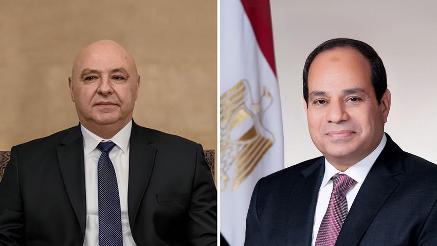 الرئيس عبد الفتاح السيسي يستقبل الرئيس اللبناني