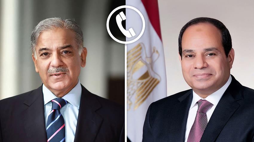 الرئيس عبد الفتاح السيسي يتلقى اتصالًا هاتفيًا من رئيس الوزراء الباكستاني