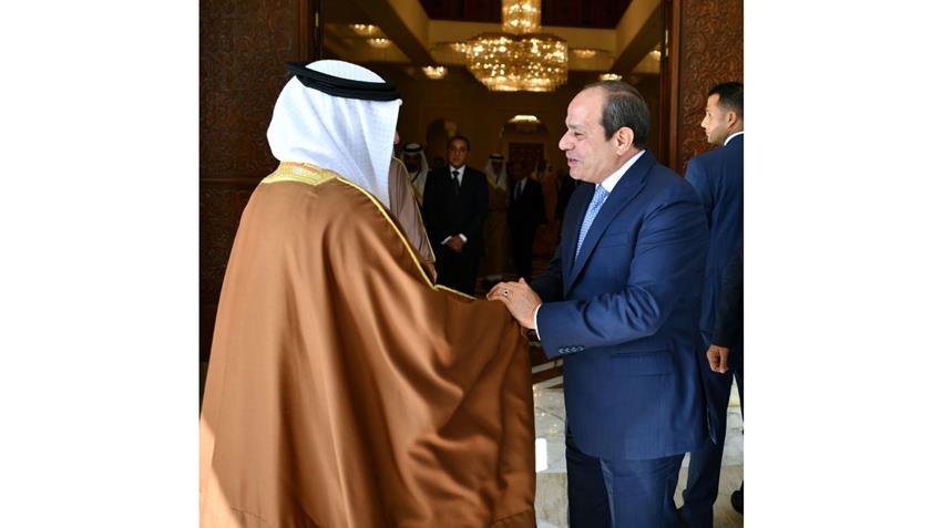 President El-Sisi Receives Crown Prince of the Kingdom of Bahrain