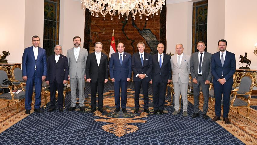 Le Président Al-Sissi reçoit le Ministre iranien des Affaires étrangères et le directeur de l’AIEA