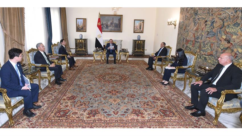 الرئيس عبد الفتاح السيسي يستقبل المبعوث الخاص لرئيس جمهورية كوريا الجنوبية