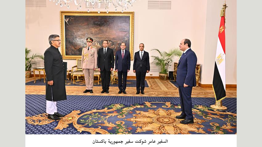 الرئيس عبد الفتاح السيسي يتسلم أوراق اعتماد ثلاثة وعشرين سفيرًا جديدًا