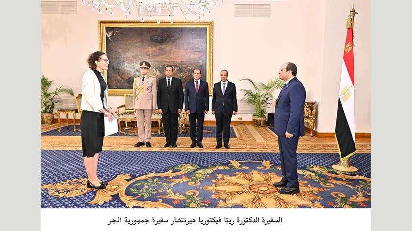 President El-Sisi Receives Credentials of 23 New Ambassadors