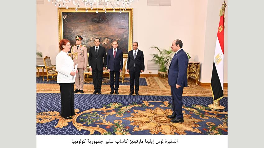 President El-Sisi Receives Credentials of 23 New Ambassadors