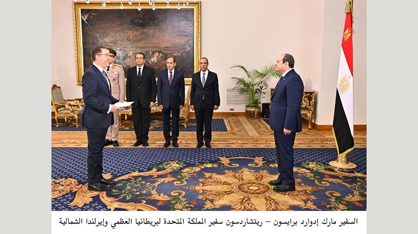 President El-Sisi Receives Credentials of 23 New Ambassadors