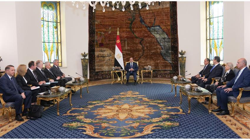 السيد الرئيس عبد الفتاح السيسي يستقبل أمين مجلس الأمن لروسيا الاتحادية