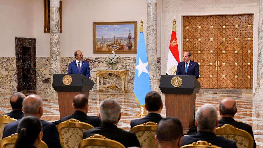 كلمة الرئيس عبد الفتاح السيسي خلال المؤتمر الصحفي المشترك مع رئيس جمهورية الصومال الفيدرالية