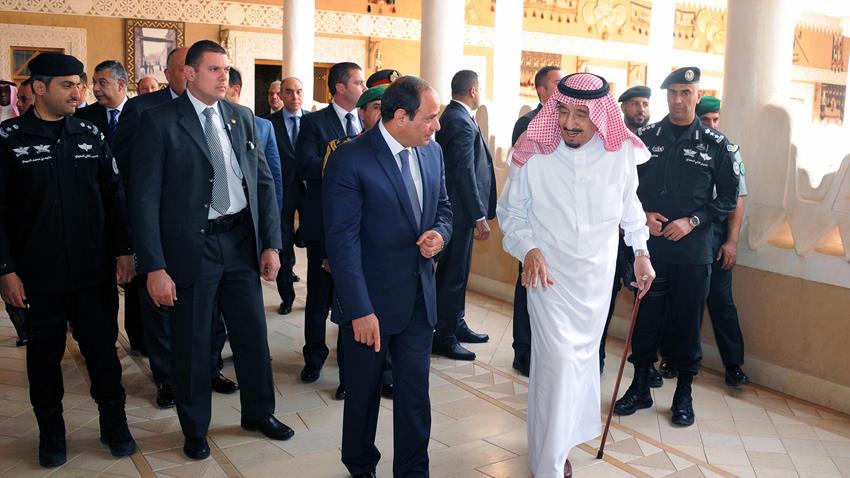 الملك سلمان بن عبد العزيز يستقبل الرئيس عبد الفتاح السيسي في الرياض