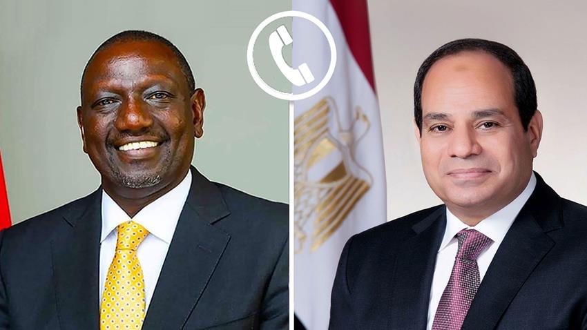 الرئيس عبد الفتاح السيسي يجري اتصالًا هاتفيًا برئيس جمهورية كينيا