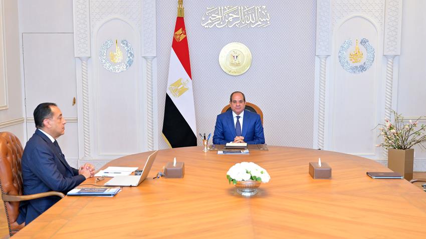 الرئيس عبد الفتاح السيسي يستقبل الدكتور مصطفي مدبولي رئيس مجلس الوزراء