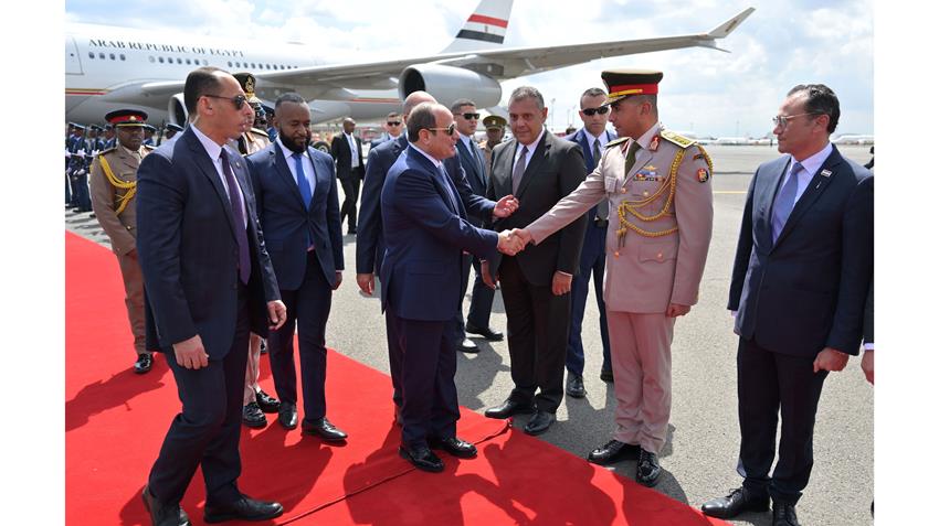 Le Président Al-Sissi arrive au Kenya pour participer aux travaux du Sommet "Africa Forward"