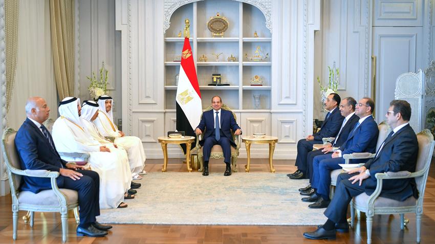 الرئيس عبد الفتاح السيسي يستقبل رئيس مجلس الوزراء وزير الخارجية بدولة قطر
