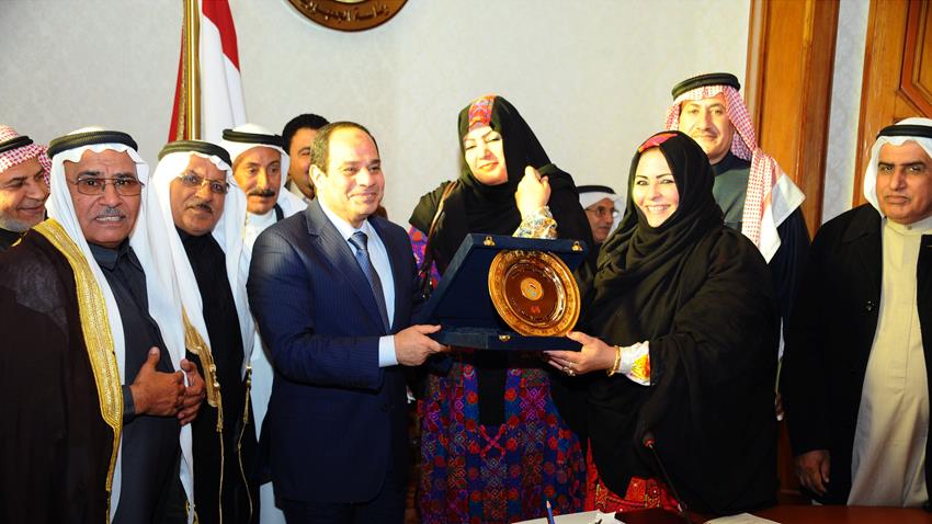 الرئيس عبد الفتاح السيسي يلتقى بشيوخ وقبائل سيناء