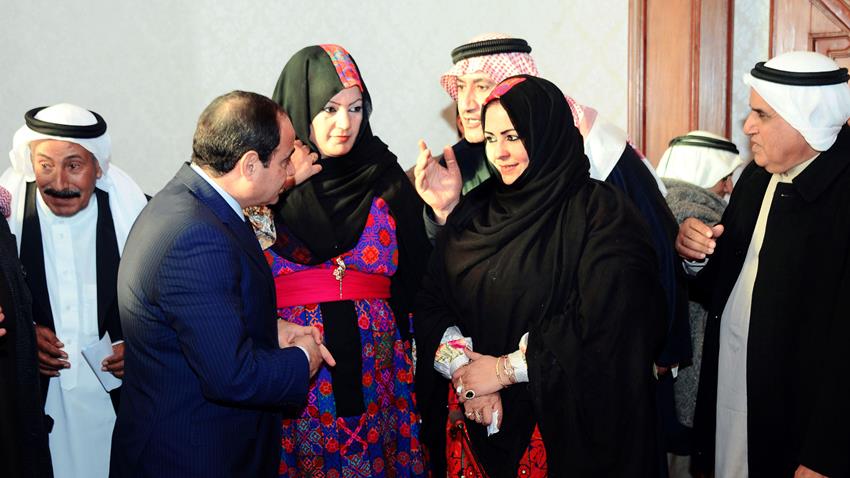 الرئيس عبد الفتاح السيسي يلتقى بشيوخ وقبائل سيناء
