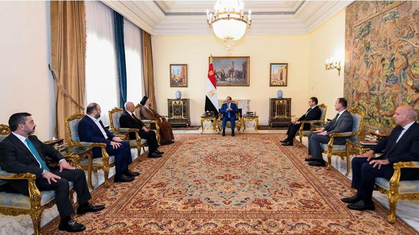 الرئيس عبد الفتاح السيسي يستقبل رئيس تيار الحكمة العراقي