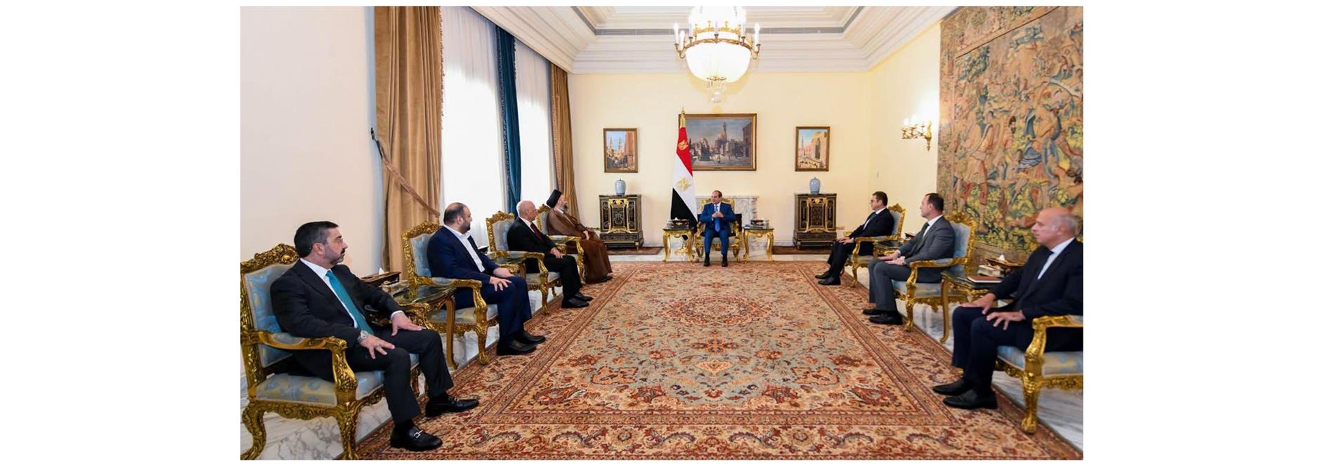 الرئيس عبد الفتاح السيسي يستقبل رئيس تيار الحكمة العراقي