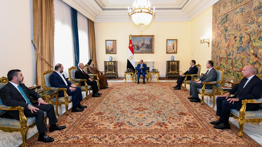 الرئيس عبد الفتاح السيسي يستقبل رئيس تيار الحكمة العراقي