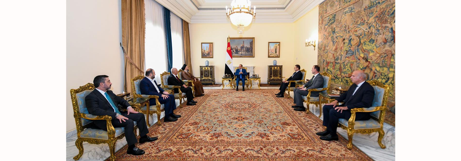 الرئيس عبد الفتاح السيسي يستقبل رئيس تيار الحكمة العراقي