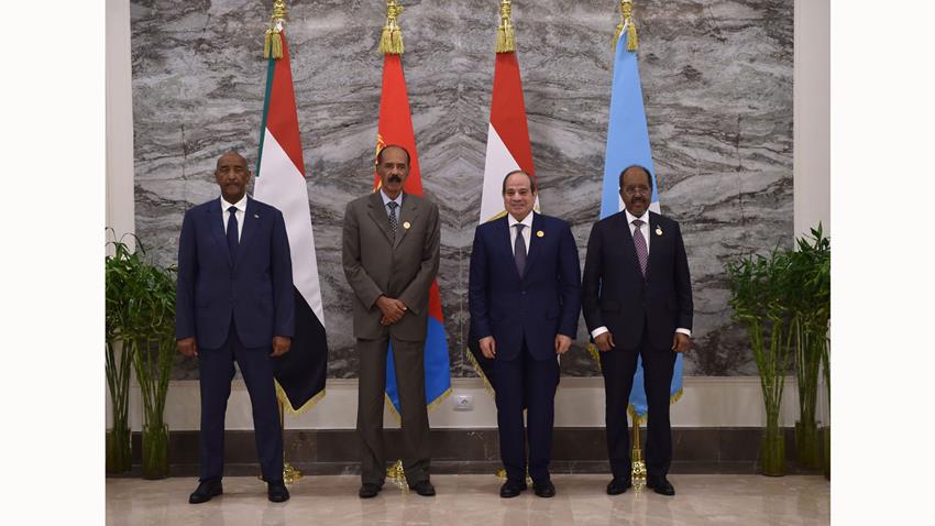 السيد الرئيس يستضيف قمة تشاورية مع رئيسي إريتريا والصومال ورئيس مجلس السيادة الانتقالي السوداني