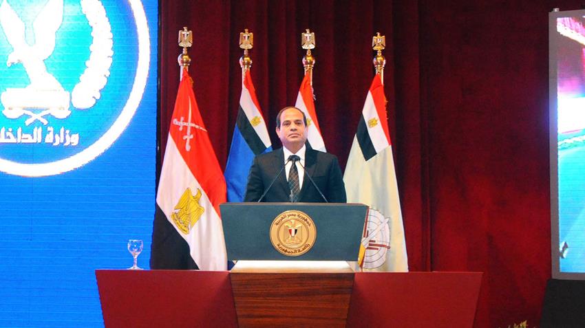 كلمة الرئيس عبد الفتاح السيسى أمام الحضور من ممثلي الشعب المصري بمسرح الجلاء