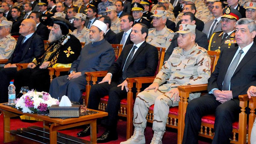 كلمة الرئيس عبد الفتاح السيسى أمام الحضور من ممثلي الشعب المصري بمسرح الجلاء