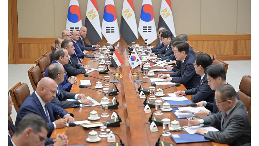 Le Président Al-Sissi rencontre le Président Lee Jae Myung au siège de la Présidence coréenne