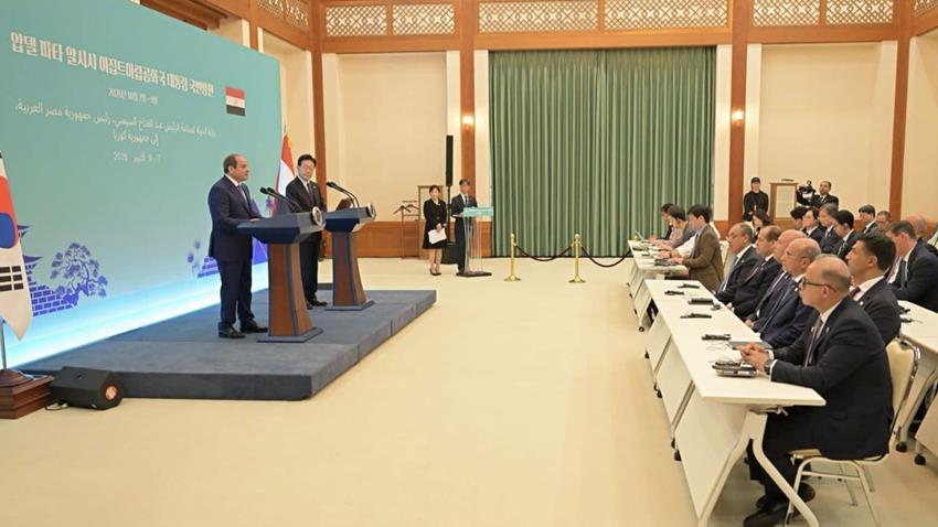 Le Président Al-Sissi rencontre le Président Lee Jae Myung au siège de la Présidence coréenne