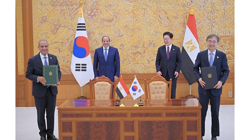 Le Président Al-Sissi rencontre le Président Lee Jae Myung au siège de la Présidence coréenne