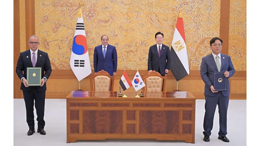 Le Président Al-Sissi rencontre le Président Lee Jae Myung au siège de la Présidence coréenne