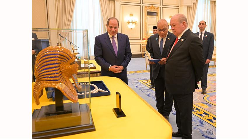 Le Président Al-Sissi rencontre le Roi Sultan Ibrahim de Malaisie, au Palais “Istana Negara”