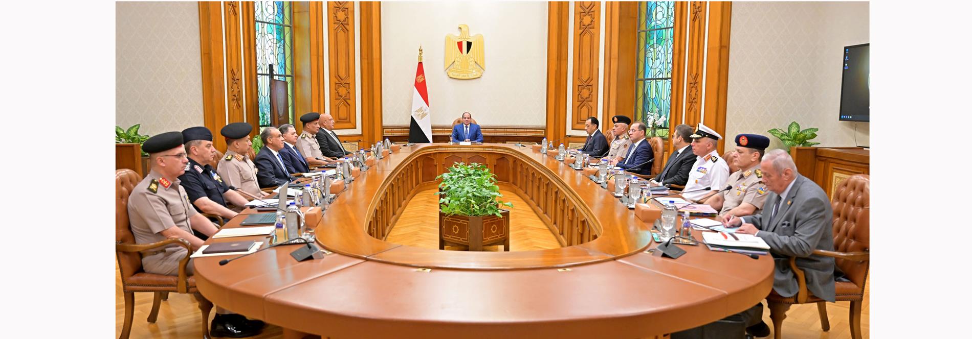 الرئيس عبد الفتاح السيسي يترأس اجتماع مجلس الدفاع الوطني بقصر الاتحادية
