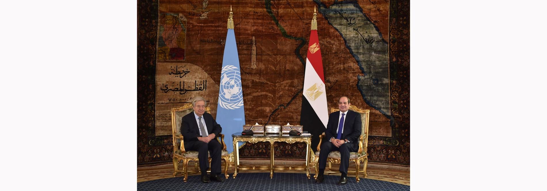 الرئيس عبد الفتاح السيسي يستقبل سكرتير عام الأمم المتحدة