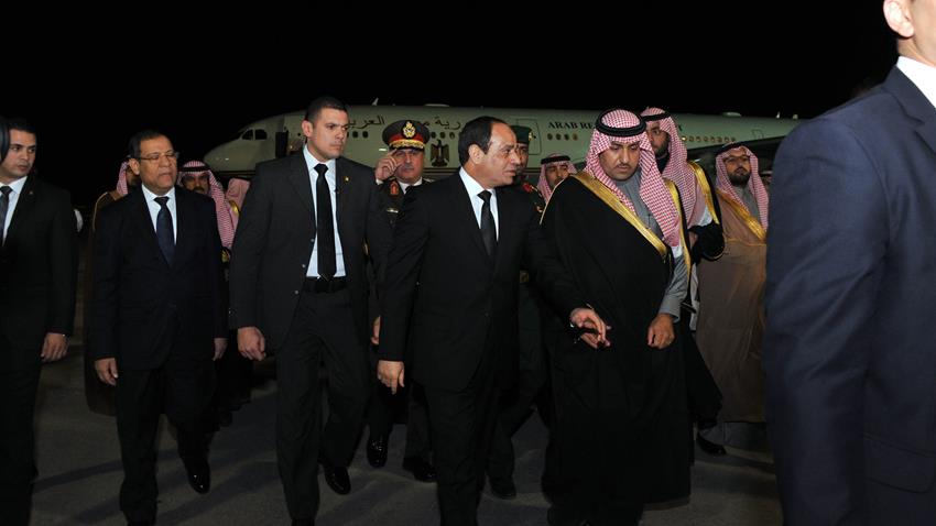 الرئيس عبد الفتاح السيسي يقدم واجب العزاء، في وفاة الملك عبدالله بن عبدالعزيز