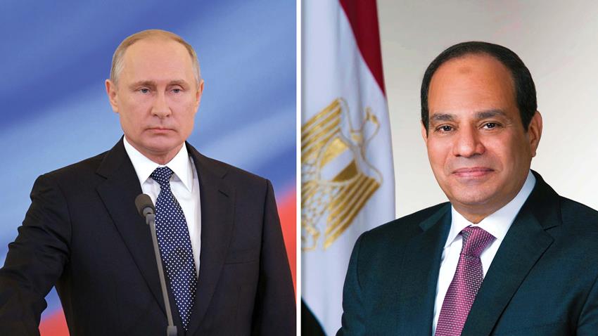 التقى الرئيس عبد الفتاح السيسي بالرئيس الروسي على هامش زيارة روسيا
