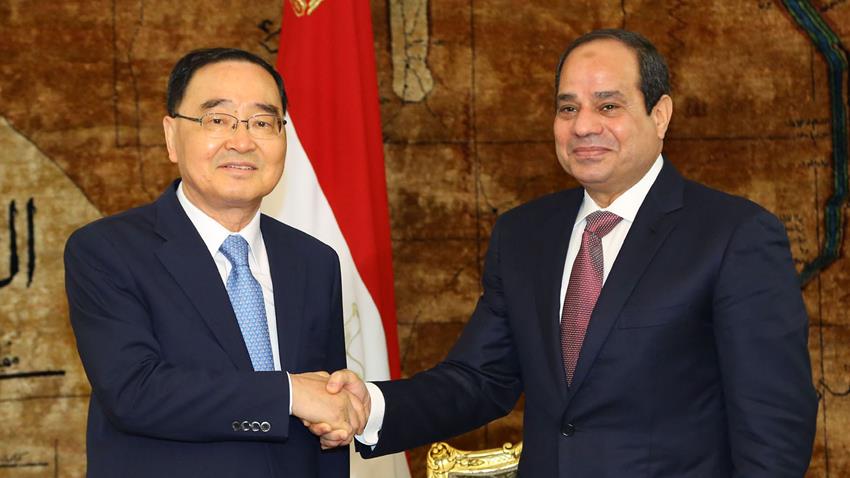 الرئيس عبد الفتاح السيسي يستقبل رئيس وزراء كوريا الجنوبية