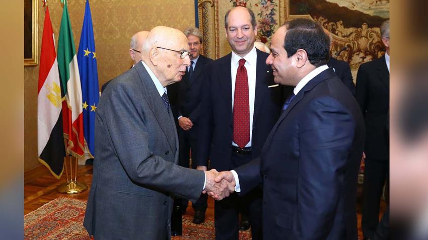 الرئيس عبد الفتاح السيسي فى زيارة رسمية إلى إيطاليا