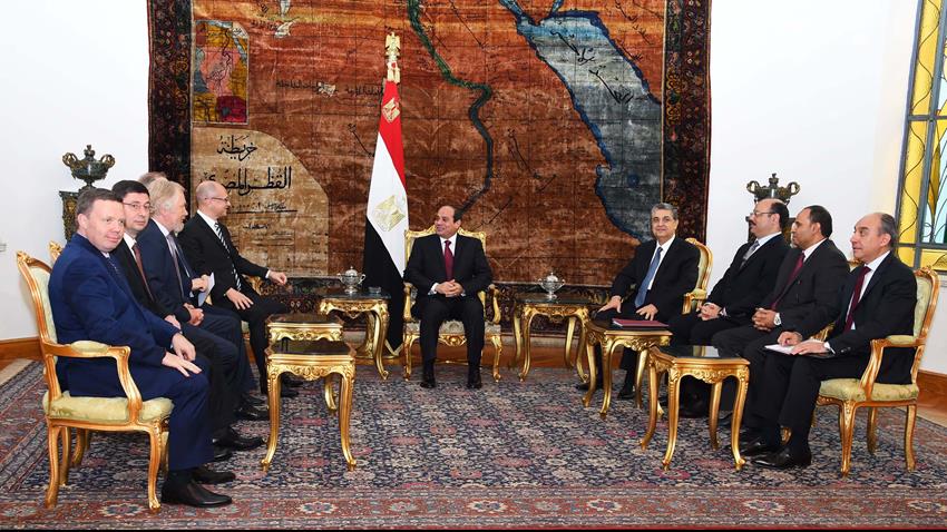 الرئيس عبد الفتاح السيسي يستقبل رئيس شركة روز أتوم