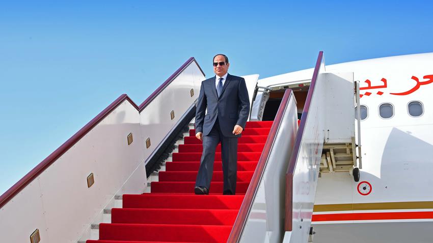 الرئيس عبد الفتاح السيسي يصل إلى روسيا
