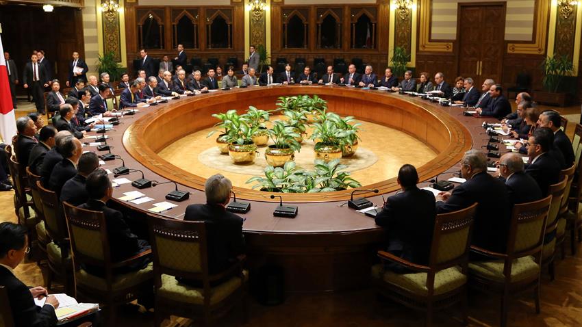 الرئيس عبد الفتاح السيسي يستقبل رئيس وزراء اليابان بمقر رئاسة الجمهورية