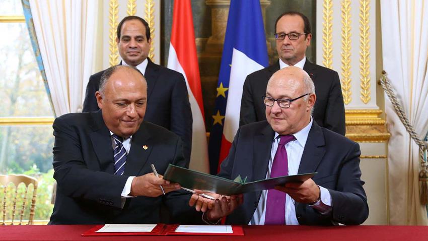 مباحثات بين الرئيس عبد الفتاح السيسي والرئيس الفرنسي