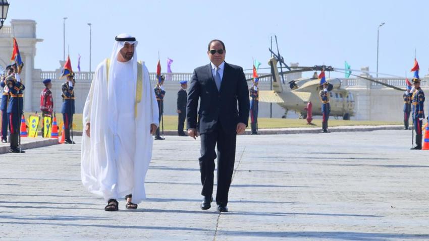 الرئيس عبد الفتاح السيسي يستقبل ولى عهد أبو ظبى بقصر رأس التين ويعقد معه جلسة مباحثات