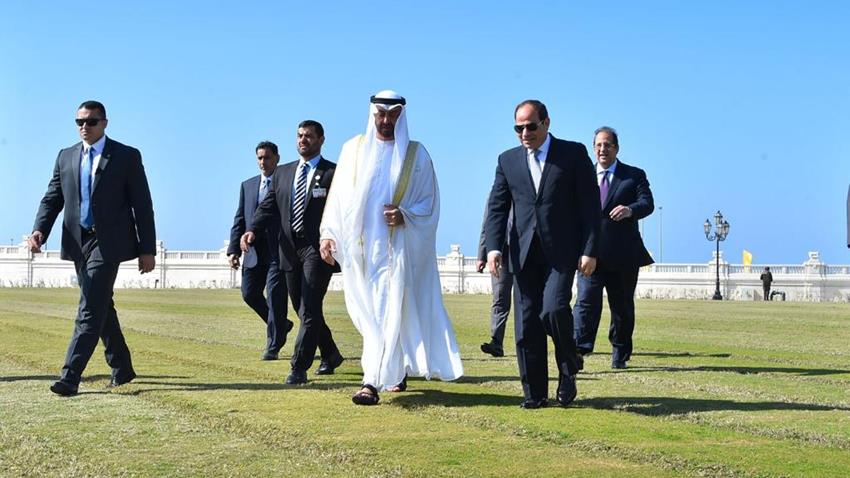 الرئيس عبد الفتاح السيسي يستقبل ولى عهد أبو ظبى بقصر رأس التين ويعقد معه جلسة مباحثات