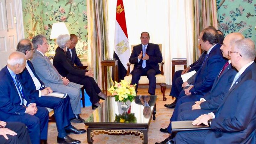 الرئيس عبد الفتاح السيسي يستقبل مدير عام صندوق النقد الدولي