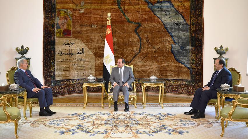 السيد الرئيس يستقبل المشير "خليفة حفتر" القائد العام للقوات المسلحة الليبية‎